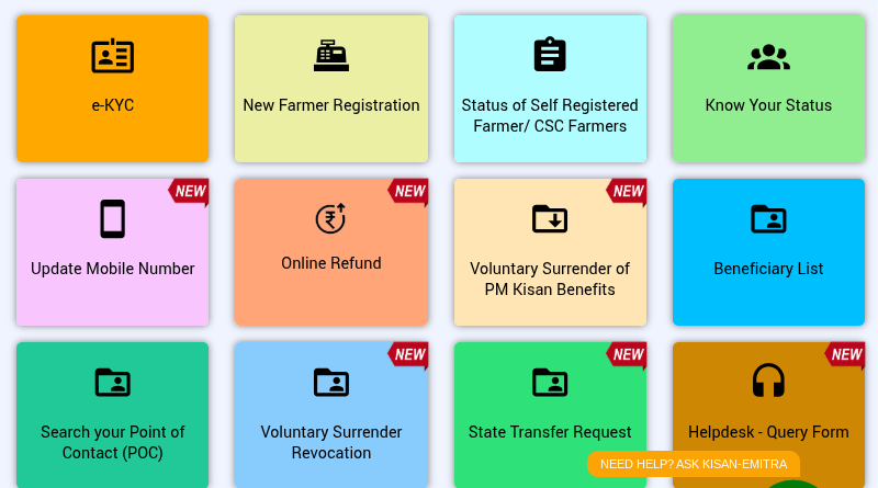 PM kisan Yojana portal